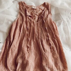 Pink flowy blouse
